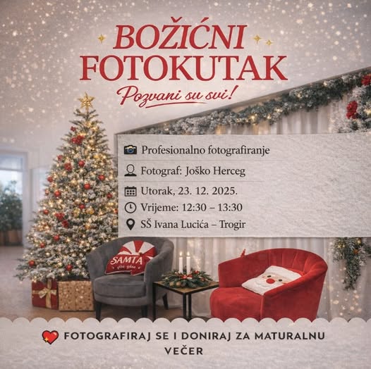 Božićni fotokutak u našoj školi!